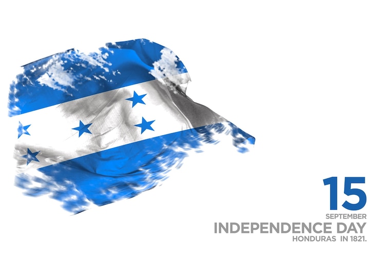 Foto una bandera con el título "independencia" citado en ella
