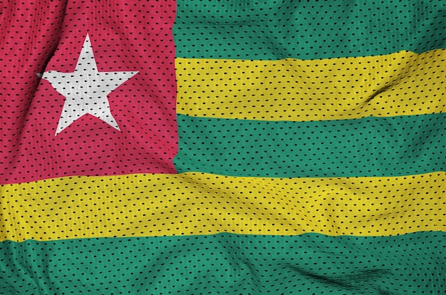 Bandera de Togo impresa en una malla de poliéster y nylon