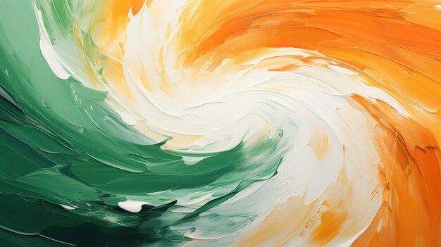 Bandera tricolor de la India trazos de pintura abstractos de fondo para el Día de la Independencia de la India y el Dia de la República