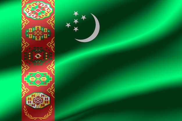 Foto bandera de turkmenistán como fondo