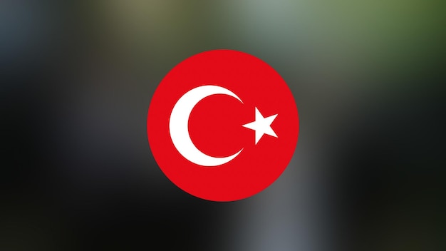 bandera de turquía en el fondo borroso