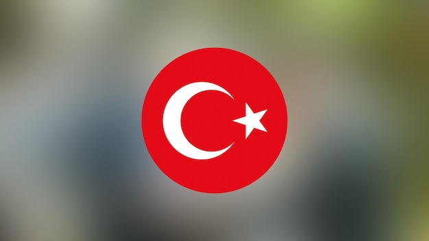 bandera de turquía en el fondo borroso