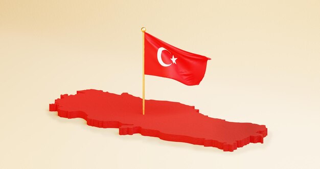 Bandera de Turquía y amp rezan por Turquía