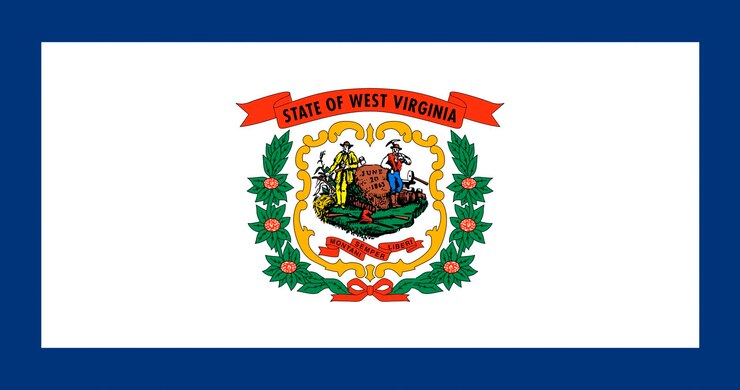 Foto bandera, de, virginia occidental, estados unidos de américa