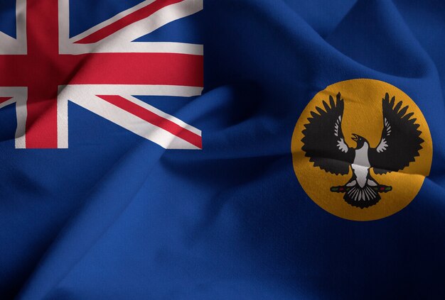 Bandera con volantes de Australia del sur