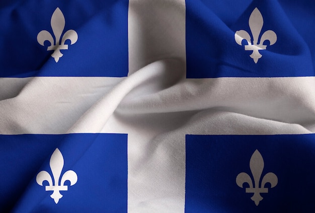 Bandera con volantes de Quebec