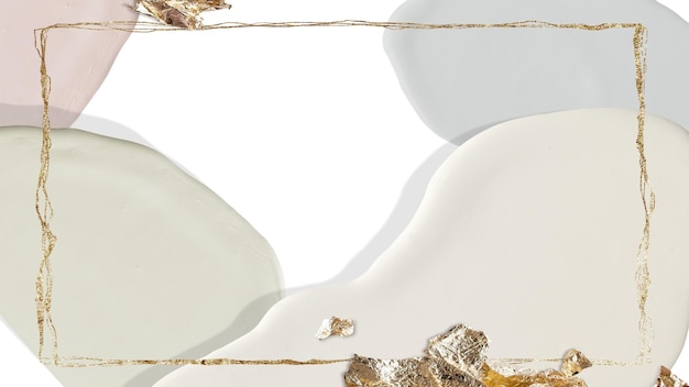 Banderas abstractas con marco png de oro