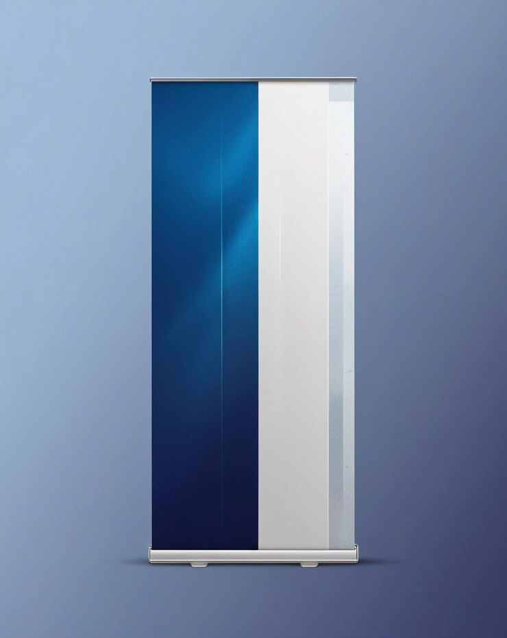 Banderas azules elegantes con gradientes sutiles y diseño minimalista