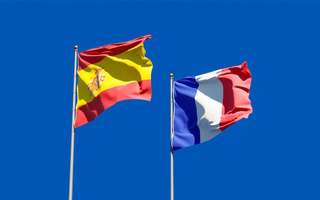 Banderas de Francia y España