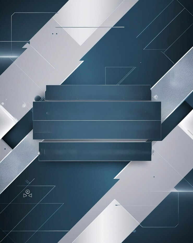 Banderas rectangulares azules con diseño Chevron y copia de espacio