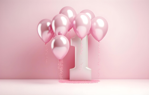 bando de balões coloridos para comemorar o feriado de aniversário