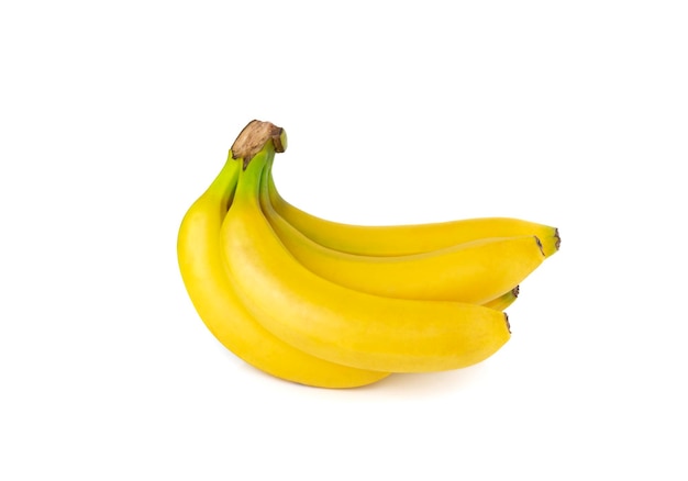 Bando de bananas isoladas no fundo branco