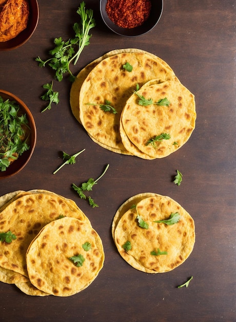 bando de tortillas em uma mesa