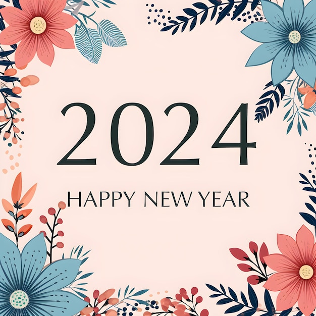 Baner de tarjetas de felicitación para el año nuevo 2024