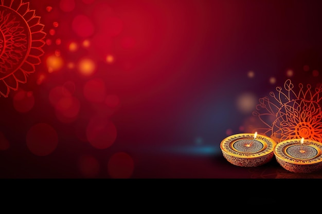 Baneras de tarjetas de Diwali Copia el espacio Ideas de deseos Celebración de Diwali Imágenes de Diwali