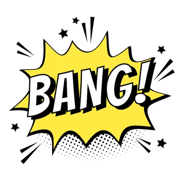 Bang-Cartoon-Effekt-Sprachblase-Designelement