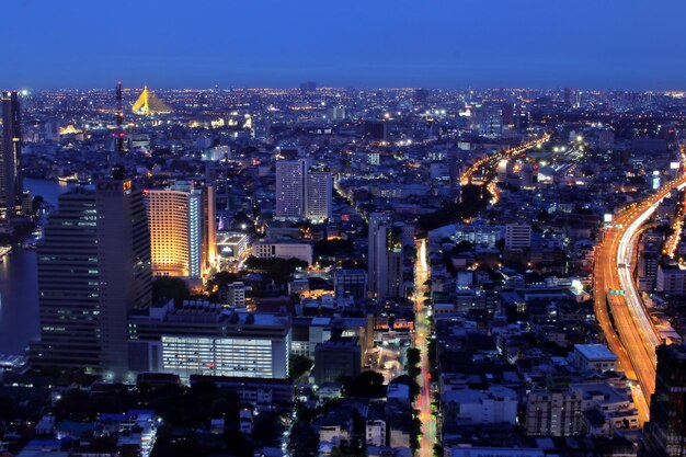 Bangkok Metropole in der Nacht Thailand Südostasien