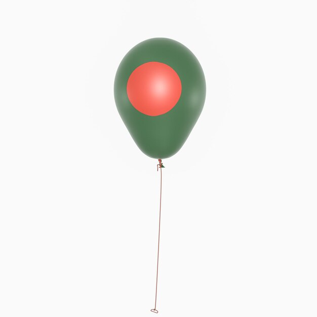 Bangladescher Ballon auf weißem Hintergrund