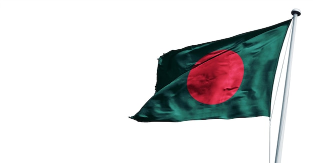 bangladesh acenando bandeira de renderização 3D, em um fundo de céu azul. - imagem