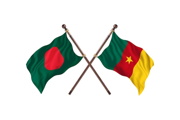 Bangladesh versus fondo de banderas de Canadá