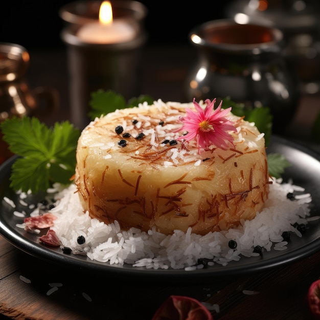 Foto banh dua nuong bolo de coco grelhado feito com coco ralado e arroz doce sabores vietnamitas