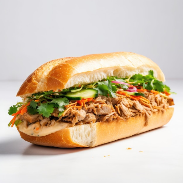 Banh Mi isoliert auf weißer generativer KI