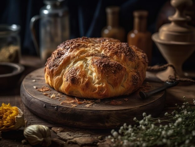 Banitsa in einer rustikalen Küche Lebensmittelfotografie