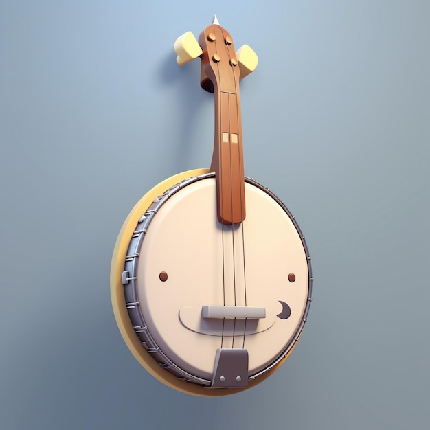 Banjo de dibujos animados en 3D