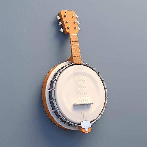 Banjo de dibujos animados en 3D