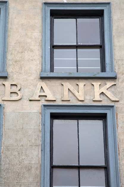 Bank anmelden Gebäudefassade