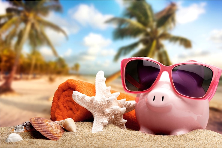 Foto bank strandsand schweinchen freizeit farbhintergrund