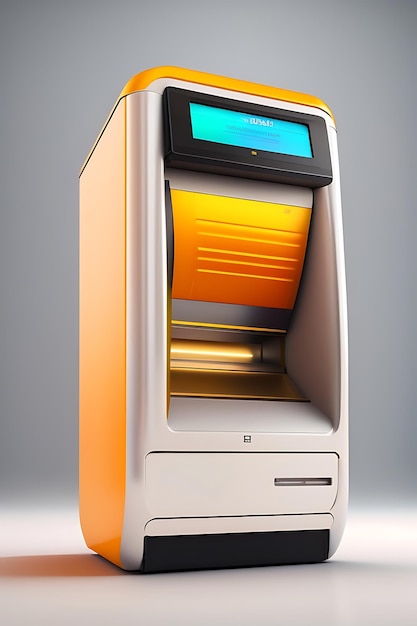 Bankautomat isoliert auf weißem Hintergrund