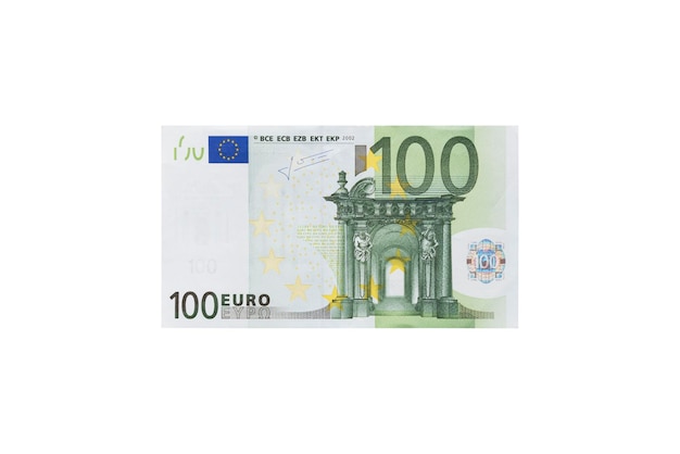 Banknote in hundert Euro isoliert