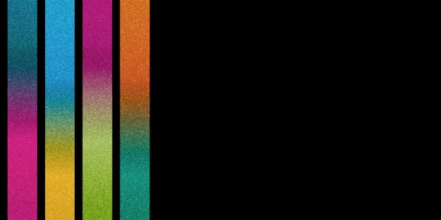 Banner abstracto multicolor, fondo de lujo brillo, arco iris, negro