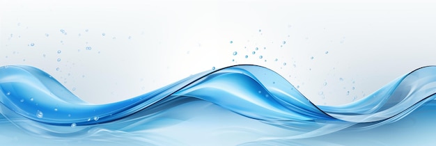 Banner de agua horizontal con efecto de onda 31 resolución color azul gotas de agua espacio para el texto