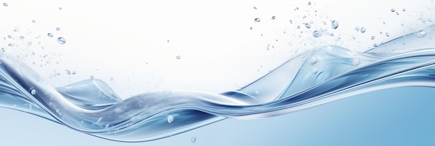 Banner de agua horizontal con efecto de onda 31 resolución color azul gotas de agua espacio para el texto