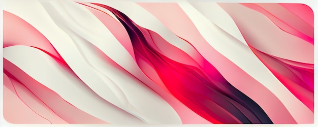 Banner aus roten und weißen Linien abstrakter Hintergrund Generative KI