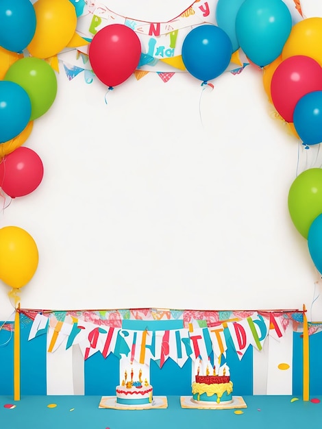 Banner en blanco de cumpleaños