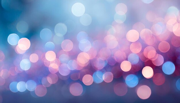 Banner bokeh vívido y abstracto con tonos púrpura azul claro y rosa pálido Perfecto para vibrar