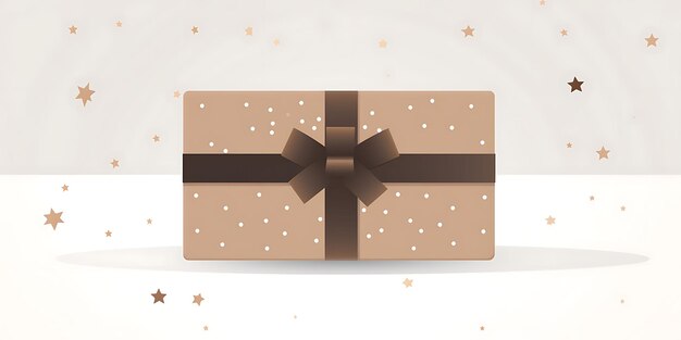 Banner de una caja de regalo minimalista con decoración sutil Diseño de regalo de cajas de concepto creativo