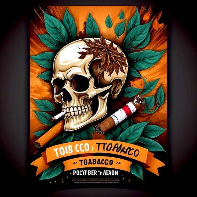 Foto banner de la campaña no fumar para la ilustración vector del día anti-tobacco