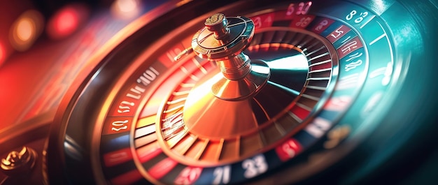 Banner Casino-Spiel Roulette-Rad dreht Generation AI