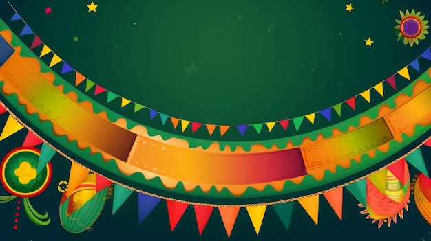 Banner de celebración para el festival festa junina.