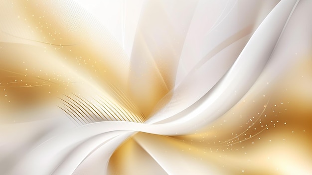 Banner com um papel de parede dourado de luxo branco Generative AI