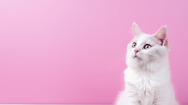 Banner da Web de gato bonito com espaço de cópia Generative AI