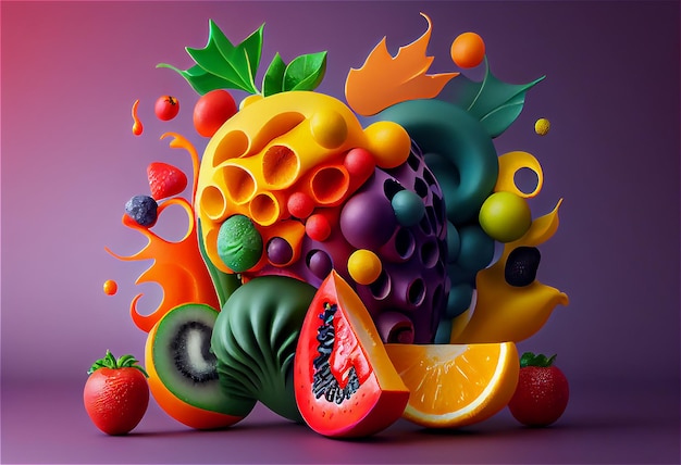 Banner da Web natureza morta de frutas e legumes