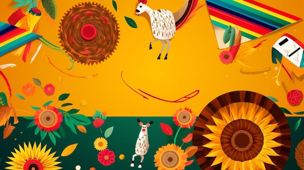 Banner de celebração para festa junina festival