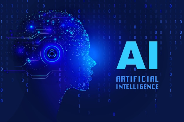 banner de circuito de tecnologia de fundo de inteligência artificial