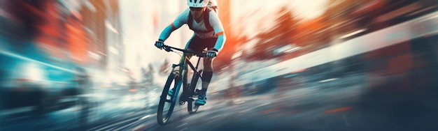 Banner de conceito de ciclismo