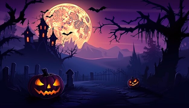 banner de design de halloween halloween feliz halloween assustador